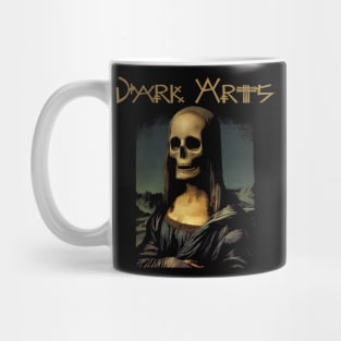 Dark Arts Mona Lisa Skeleton Artwork - Mysterious Renaissance Fusion Mug